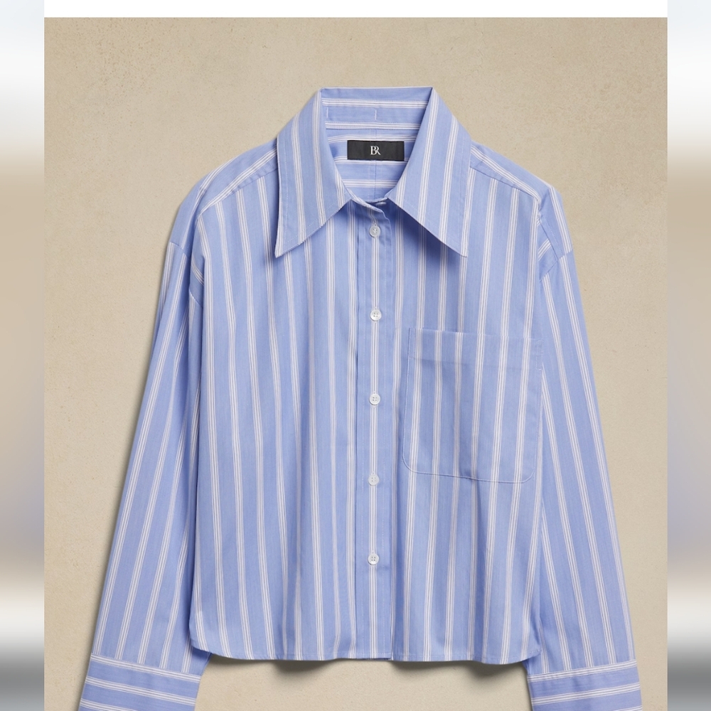 Banna Republic corp long sleeve stripe shirt